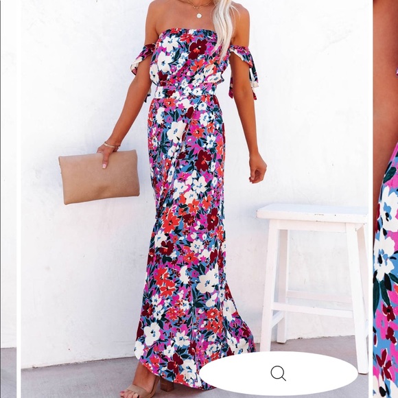 VICI ALL THE FLOWERS OFF THE SHOULDER MAXI DRESS - Picture 3 of 9